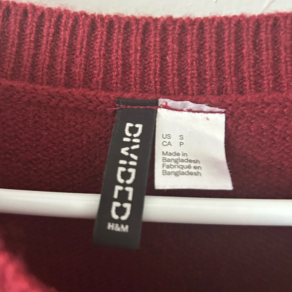 H&M divided burgundy